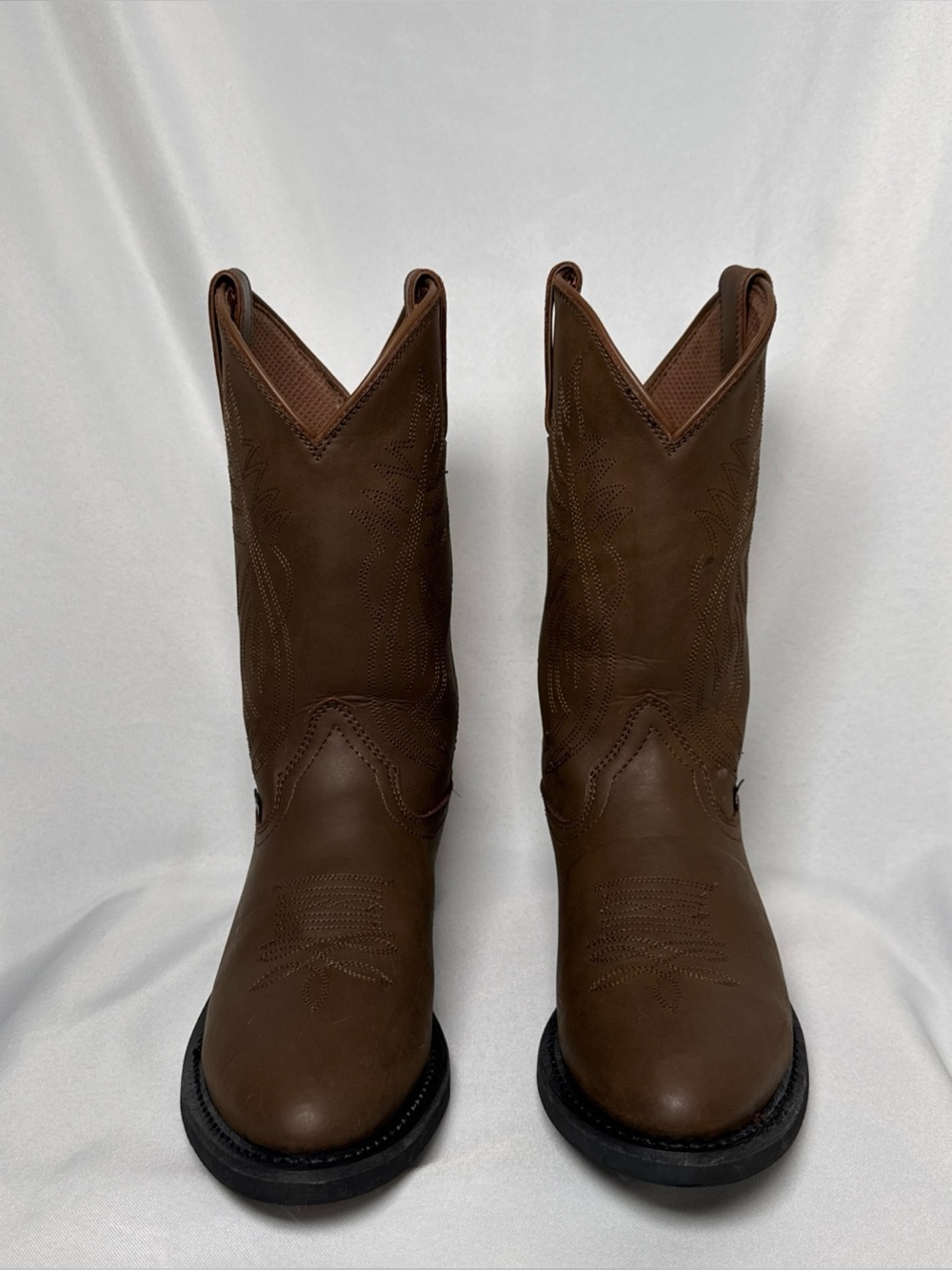 Justin Ranch & Road Roper Boots Men’s 8EE JB1100 Legacy Brown Leather Work Ride